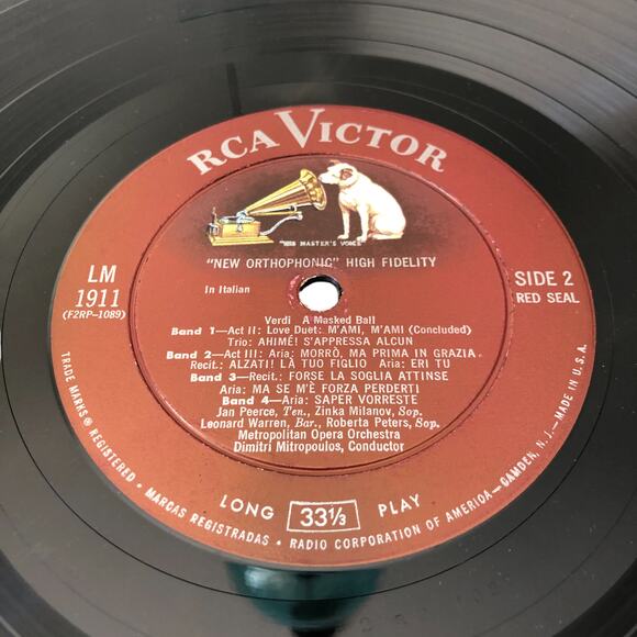 Giuseppe Verdi - A Masked Ball (Highlights) 1955 Vinyl Record Double LP Opera - Picture 6 of 6